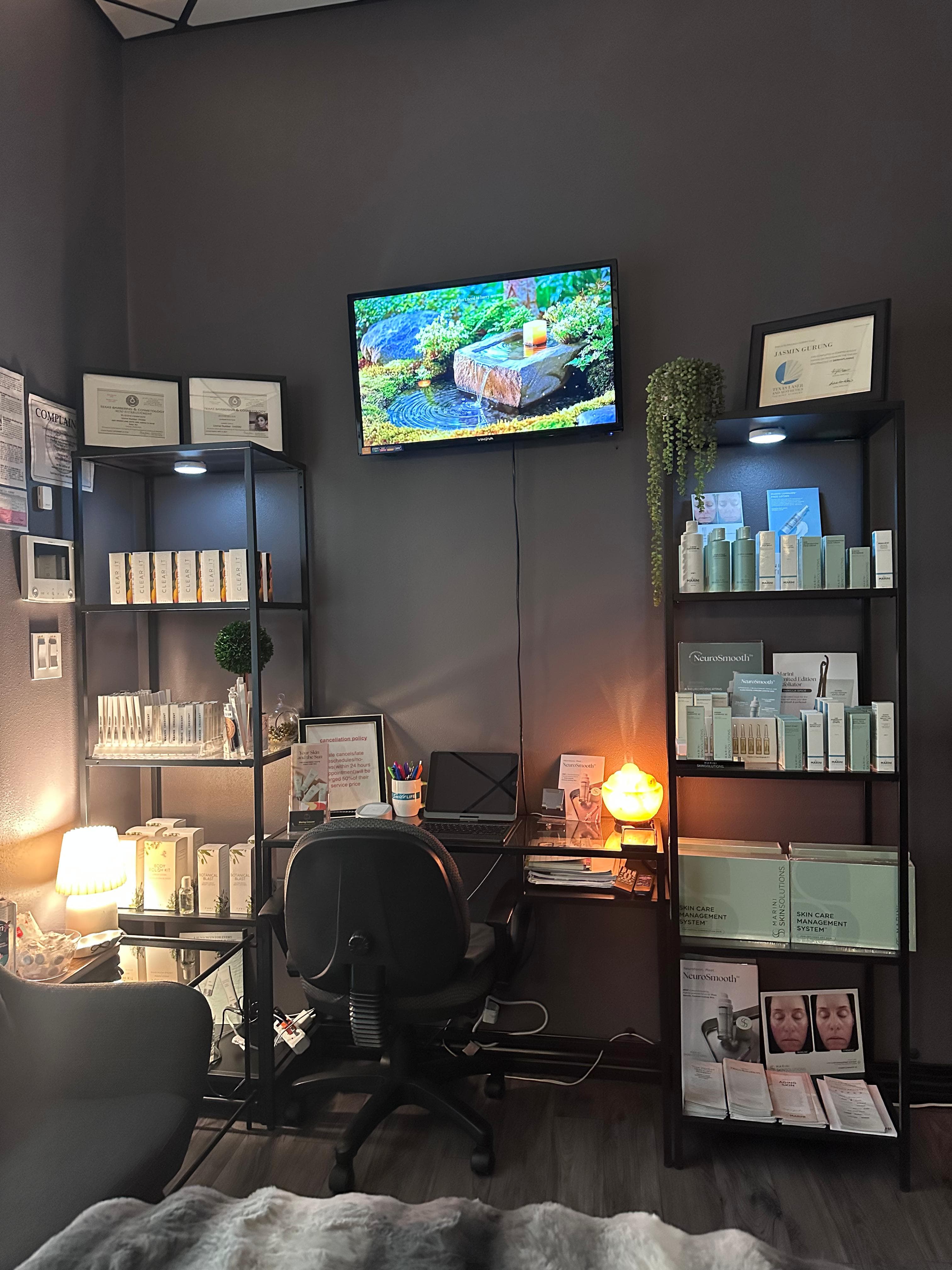 Waxing Crescent studio interior with elegant arched architecture